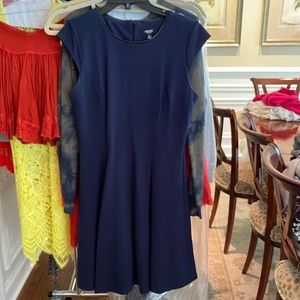 Short sleeve navy blue dress